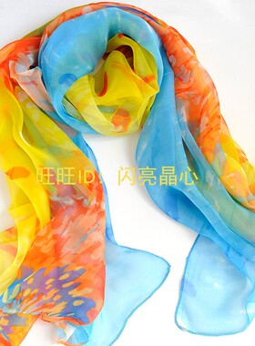桑蚕丝冬季百搭加大领巾披肩