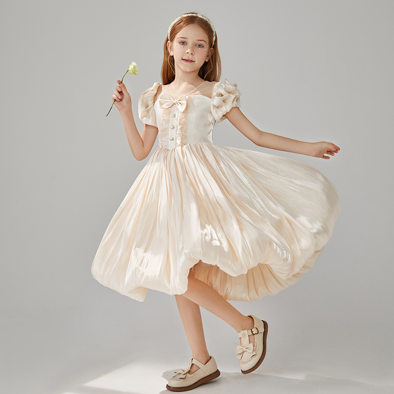 喜調禮服女童原創主持鋼琴演出服