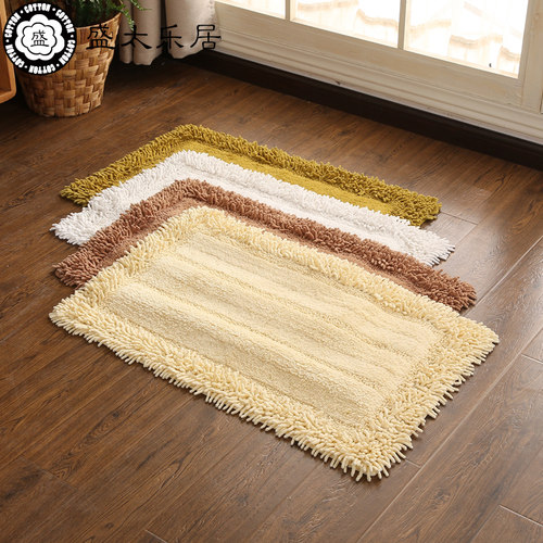 纯棉雪尼尔地垫吸尘卧室床边加厚