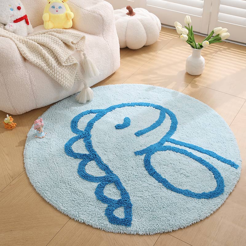 儿童学习椅全棉卡通毛绒圆形地毯