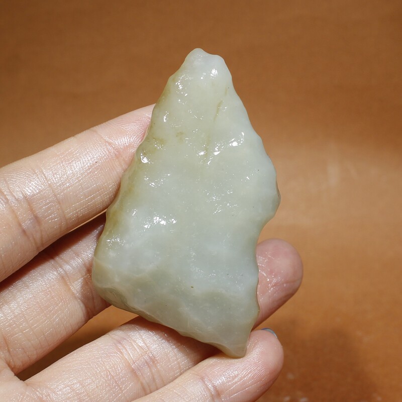 和田玉天然玉石修型白玉戈壁料