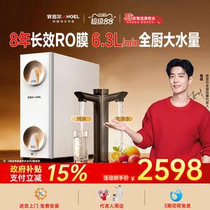 安吉尔政府补贴家用直饮机厨房自来水ro过滤哪吒高速净水器1400G