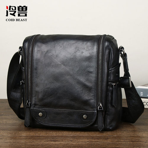 冷兽真皮男包单肩包斜挎包