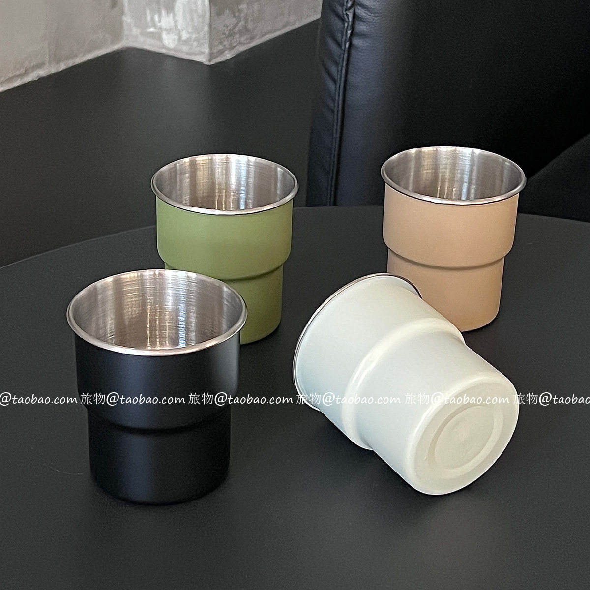 304不锈钢水杯户外露营便携带盖吸管杯随手杯防烫杯咖啡杯泡茶杯
