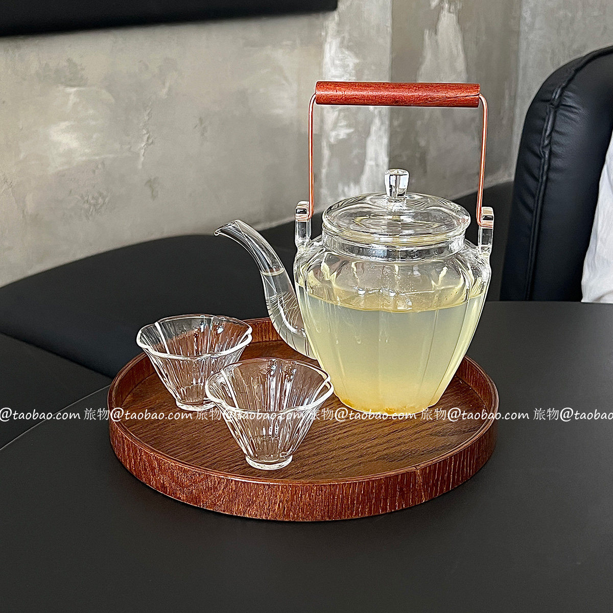 新中式泡茶壶专用耐热提梁花茶壶