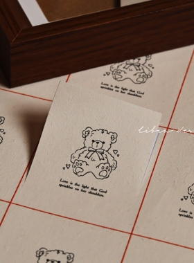 复古纹理贴纸原创礼物包装封口贴鲜花烘焙伴手礼大地纸定制现货