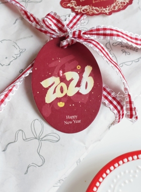 2026年马年吊牌新年吊牌定制盒子装饰祝福留言挂卡片异形小吊卡