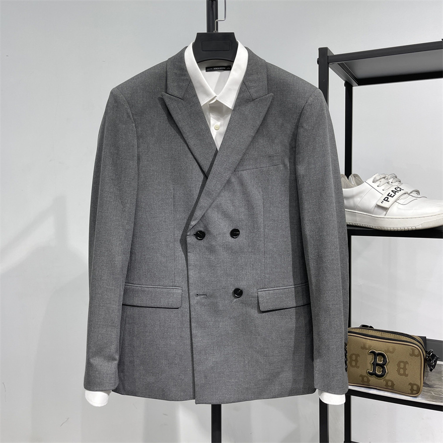 双排扣休闲西服西装秋季修身