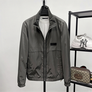 意式高奢男装秋季合身版立领夹克衫 防风通勤休闲茄克轻商务外套