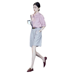 夏装搭配一整套今年流行时尚显瘦干练气质女装职业短裤两件套装女