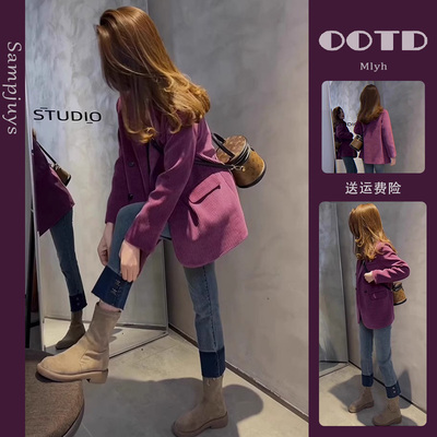 高级感炸街今年流行小西服小个子