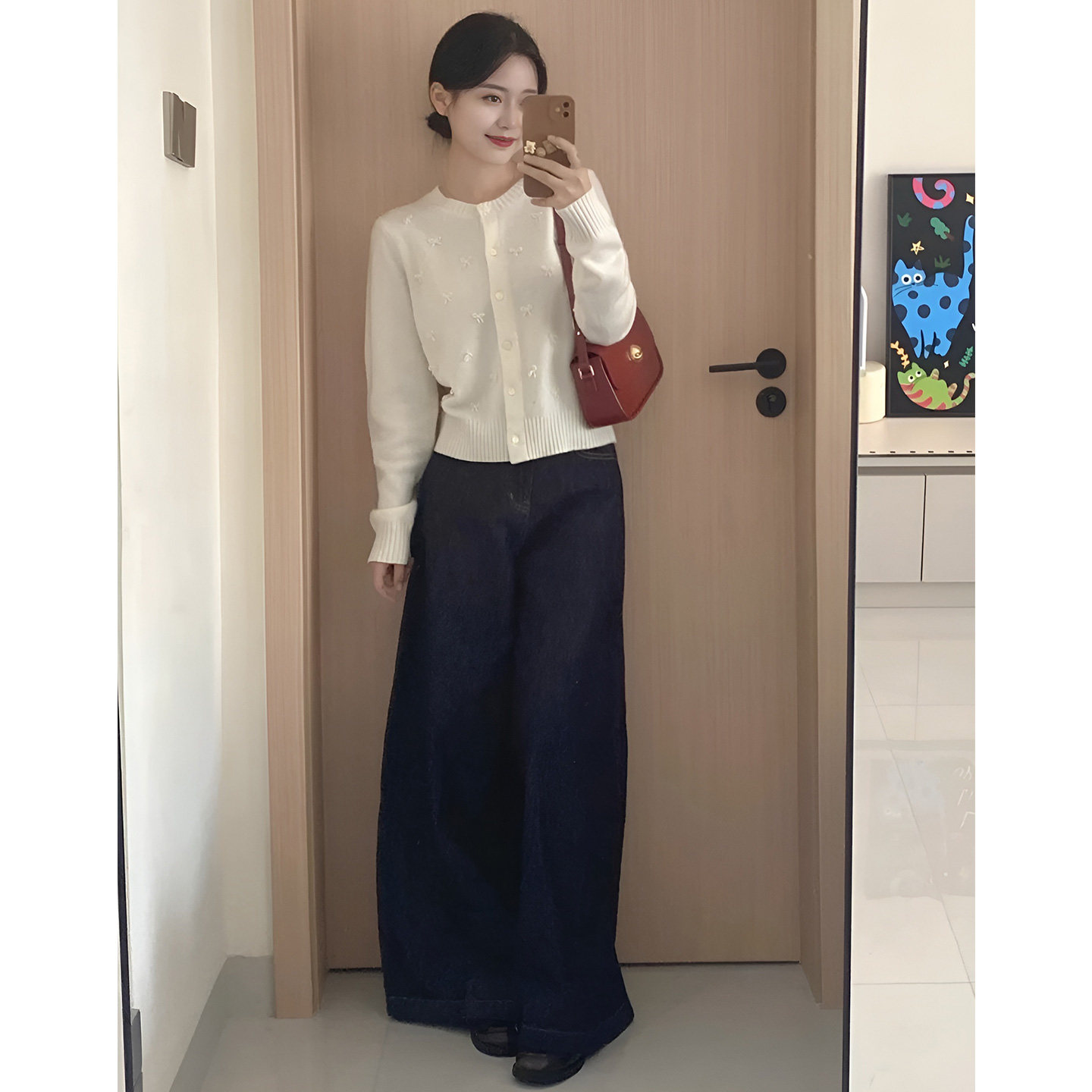 独特漂亮秋季两件套女设计感软糯小香风圆领针织衫宽松牛仔裤套装,女装/女士精品,时尚套装,淘宝优惠券,粉丝福利购,淘宝优惠卷