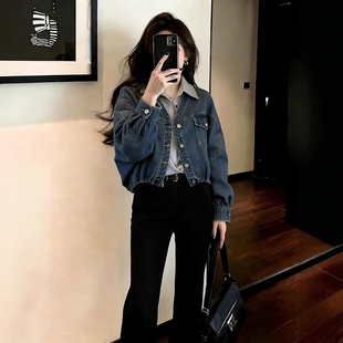 2026早春搭配一整套韩剧女主穿搭小香风牛仔外套衬衫时尚三件套装