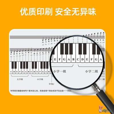 家用键盘神器与对照表初学者音符大普表[五线谱识谱钢琴钢琴挂图