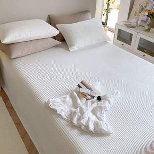 简约床盖四季 新款 床单棉全棉床盖通用2024纯棉被三件套水洗绗 缝