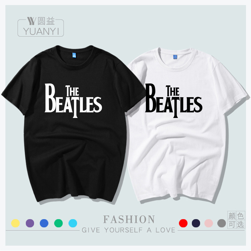 the beatles披头士短袖t恤 艾比路摇滚夏季短袖男士短袖t恤情侣装