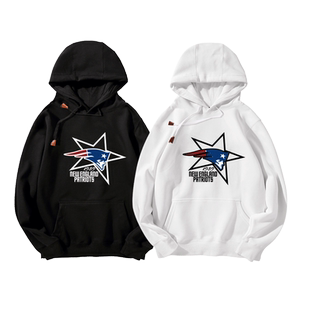 新英格兰爱国者队男女秋冬季卫衣美国橄榄球迷宽松运动连帽卫衣潮