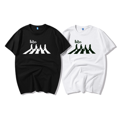 披头士精梳棉短袖t恤