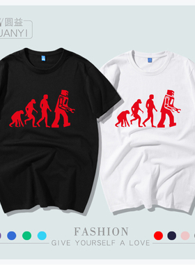 美剧TBBT 生活大爆炸 谢尔顿 sheldon 进化论T恤圆领新品宽松情侣