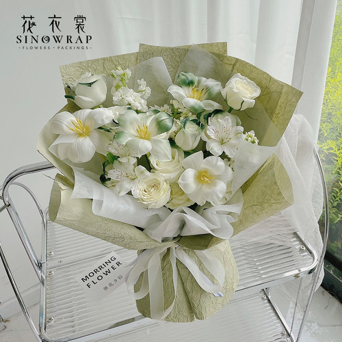 花衣裳石纹纸花束包花纸