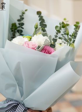 花衣裳纯色雾面韩式包装纸 晨雾柔光韩素纸 防水鲜花花束包花材料