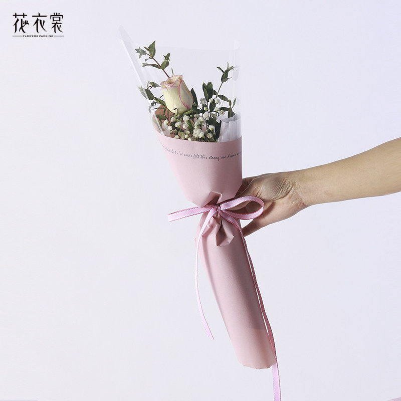 新品花衣裳女神单支花袋单只玫瑰花包装花束包装袋多支花枝包装_虎窝淘