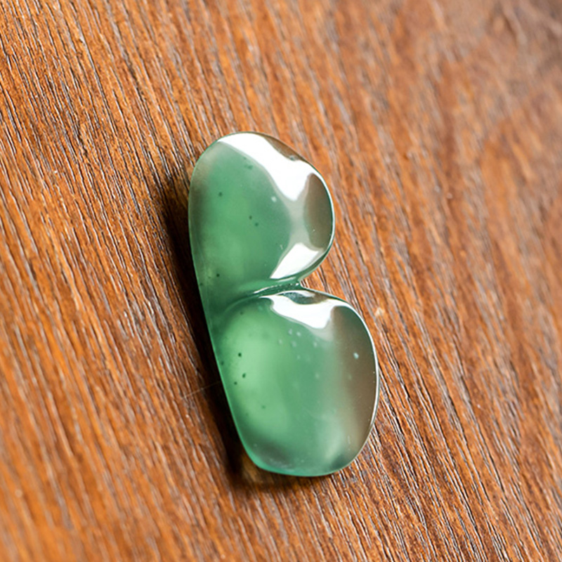 羊子珠宝天然翡翠随形雪花棉吊坠