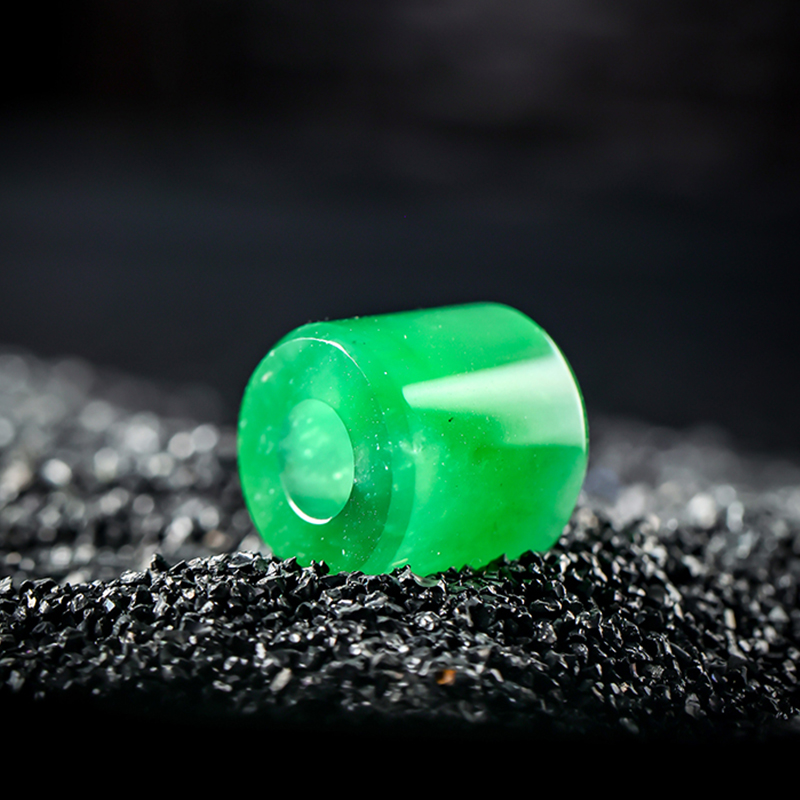 羊子珠宝 别有一般春 老坑高冰种满色阳绿翡翠勒子吊坠11.19