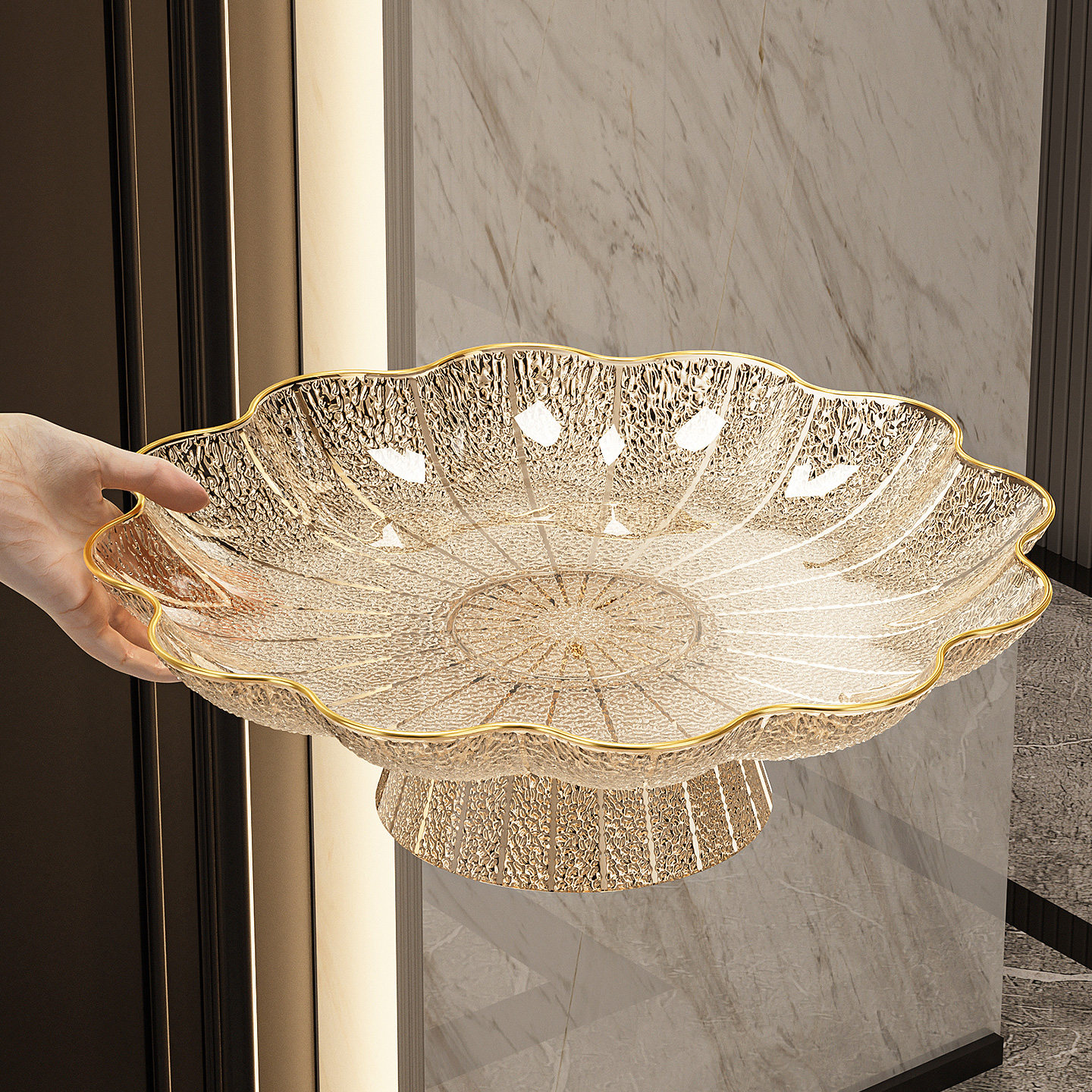 轻奢高脚果盘客厅茶几家用零食干果摆放盘高级感水果盘前台糖果盘,餐饮具,果盆/果盘/果篮,淘宝优惠券,粉丝福利购,淘宝优惠卷