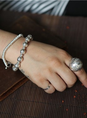 转运珠纯银吊坠开口手链特价