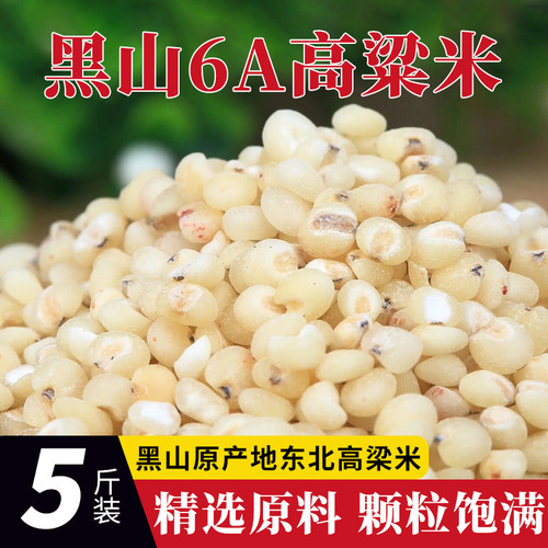 东北白高粱米新米黑山农家自产去壳粗粮6A酿酒高粱米食用五谷杂粮