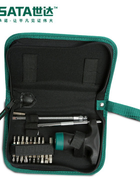 Sata/世达五金工具24件T形柄棘轮螺丝批螺丝刀组套09341套装