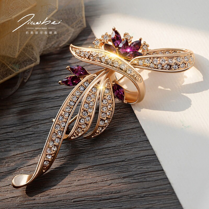 Broche femme en cristal autrichien - Ref 1172860 Image 3