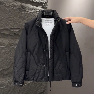 立领羽绒服男款韩版帅气宽松休闲保暖外套2025冬季新款防寒羽绒衣