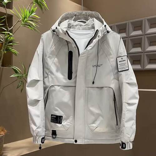 加棉秋冬季夹棉冲锋衣外套