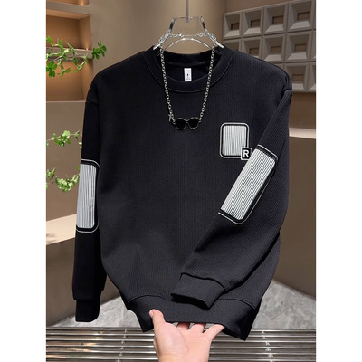 卫衣男款加绒加厚圆领帅气外穿