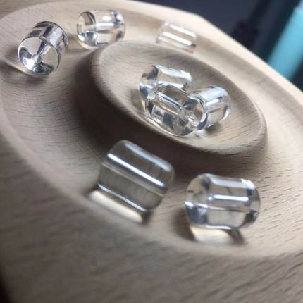 7A天然白水晶圆管圆柱体桶珠diy手链项链半成品散珠首饰通透体