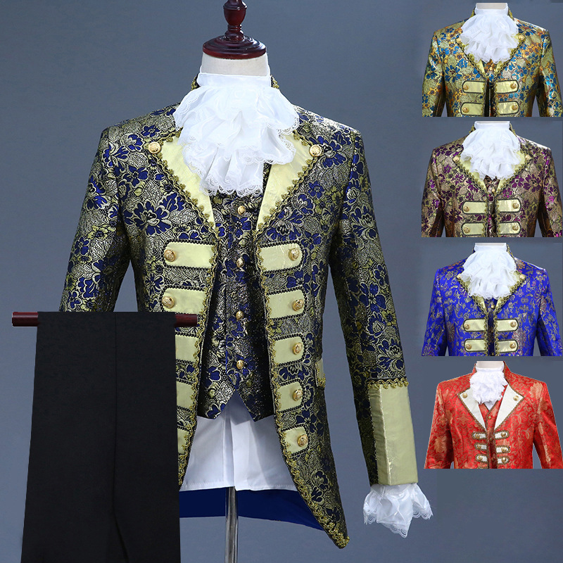 男士欧洲宫廷礼服演出服白马王子舞台复古欧式话剧表演服装成人