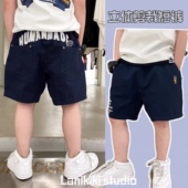 男童夏季 新款 短裤 儿童日系潮牌百搭大字母纯棉梭织休闲中裤 五分裤