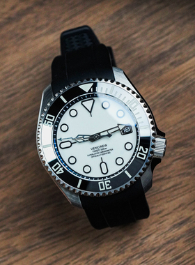 韦恩船员手表VENCREW 【 银色日界线 】潮流腕表男夜光防水机械表