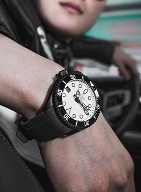 韦恩船员手表VENCREW 【 日界线 】潮流腕表男士夜光防水机械表男