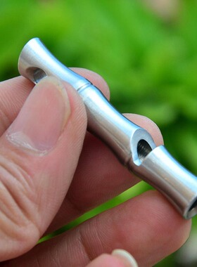 精雕不锈钢精美竹节口哨 户外地震求生爆音哨子 艺术收藏浴室应急