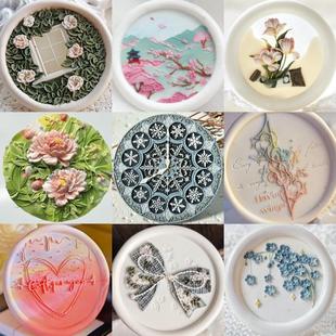 火漆印章章头蝴蝶结玫瑰弗洛伊德可爱羊羊浮雕请柬封口铜头邮票