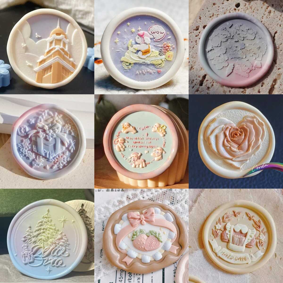 火漆印章章头可爱浮雕铜头