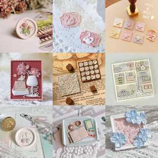 火漆章头公主裙小熊印章百合草莓精雕天鹅唱片多层浮雕樱桃铜头