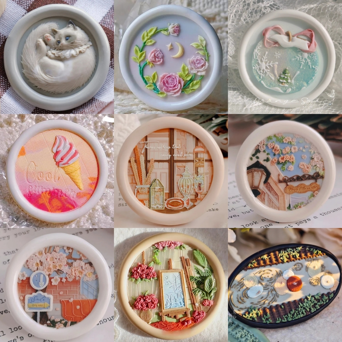 火漆印章章头圣诞节系列浮雕可爱