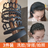 发箍女洗脸夏天防滑压发宽边头箍韩版 细带齿韩国甜美网红简约发卡