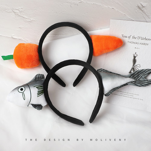 网红可爱搞怪洗脸防滑胡萝卜发箍