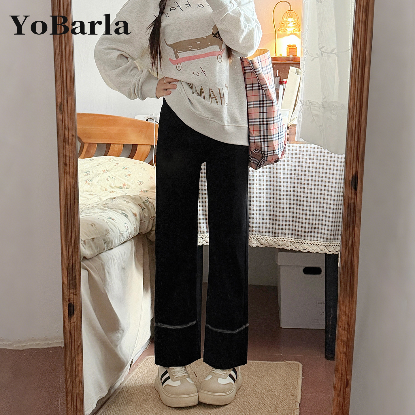 谁穿谁好看百搭显瘦款直筒牛仔裤