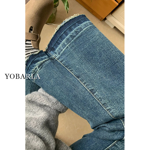 巨显瘦的微喇牛仔裤，腿粗闭眼入